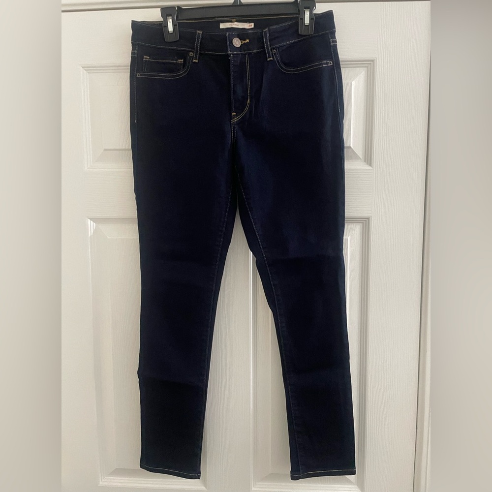 Levi 711 Skinny Jeans Dark Blue Jeans